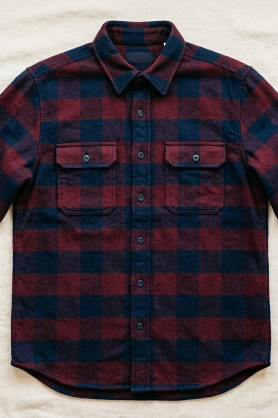 Double-Brushed Flannel Overshirt