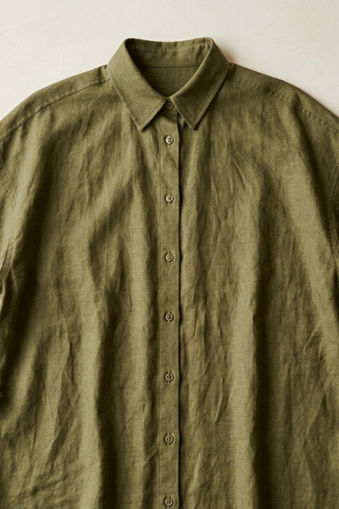 Linen-Cotton Oversized Shirt